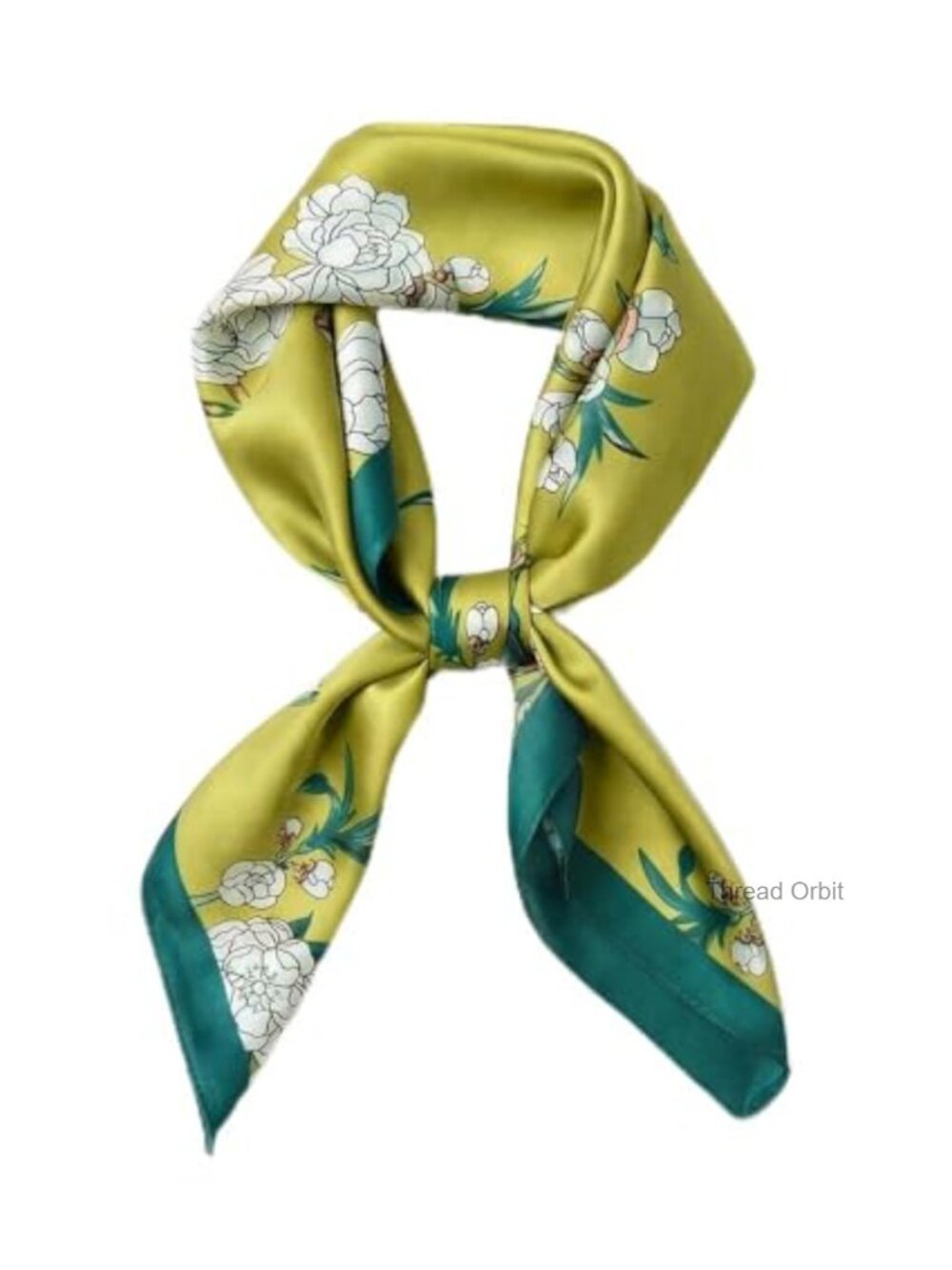 Women's Square Satin-Feel Polyester Scarf 27.5in Hair Neck Bag